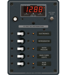 Painel Distribuição DC 5 Posições Blue Sea 8401